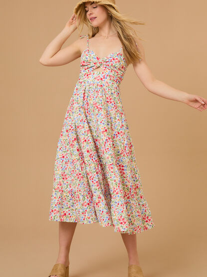 Alivia Floral Midi Dress - TULLABEE