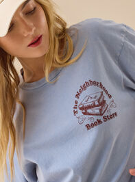 Neighborhood Book Store Oversized Tee Detail 3 - TULLABEE