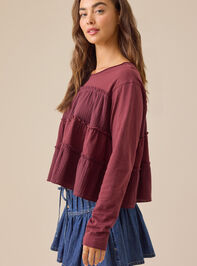 Lila Tiered Babydoll Top Detail 3 - TULLABEE