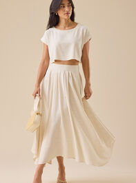 Jules Linen Crop Top Detail 2 - TULLABEE