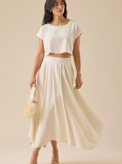 Jules Linen Crop Top - TULLABEE