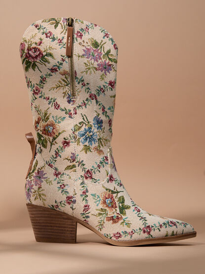 Brilee Floral Tapestry Boots - TULLABEE