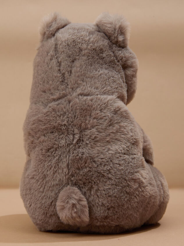 Hugh Gray Bear Plush Detail 2 - TULLABEE