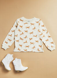 Weston Horse Pullover by Mud Pie Detail 2 - TULLABEE