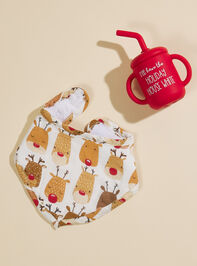 Reindeer Bib and Cup Set by MudPie - TULLABEE