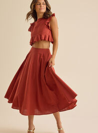 Grace Linen Ruffle Top Detail 2 - TULLABEE