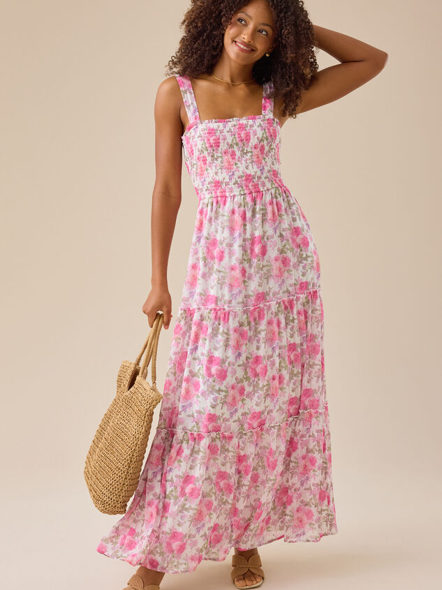 Annika Floral Maxi Dress Detail 3 - TULLABEE