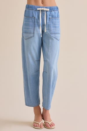 Jaden Tie Denim Pant - Altar'd State - 
