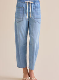Jaden Tie Denim Pant Detail 2 - TULLABEE