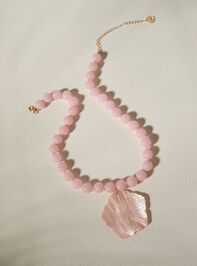 Pretty in Pink Shell Necklace Detail 2 - TULLABEE