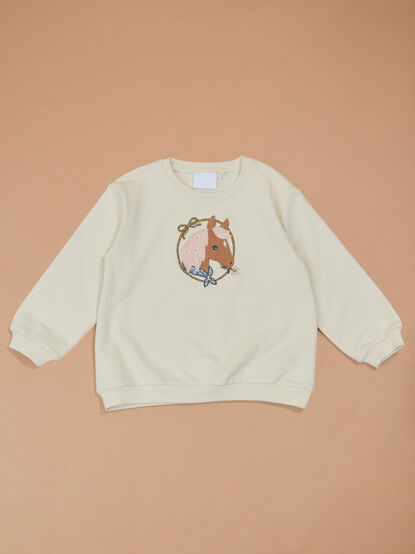 Pony Pal Embroidered Sweatshirt - TULLABEE