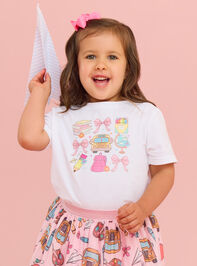 Kindergarten Doodle Bow Tee - TULLABEE