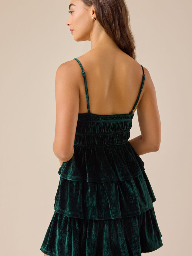 Arina Velvet Mini Dress Detail 5 - TULLABEE