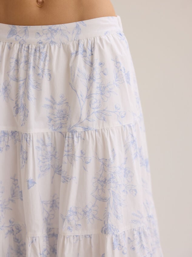 Catherine Floral Midi Skirt Detail 2 - TULLABEE