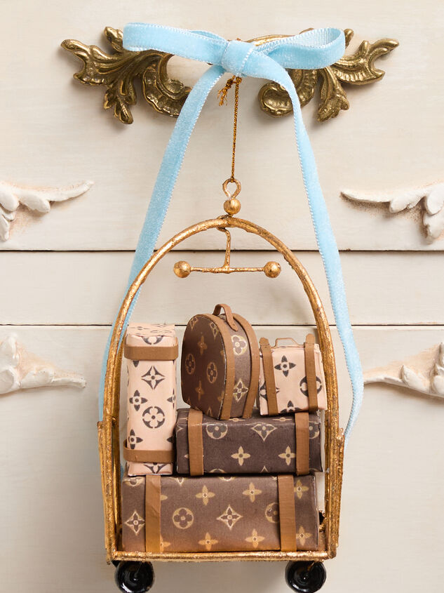 Suitcase Cart Christmas Ornament - TULLABEE