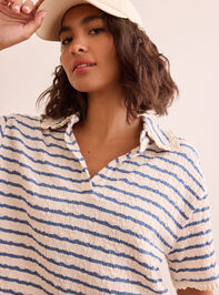 Montauk Striped Polo Detail 2 - TULLABEE