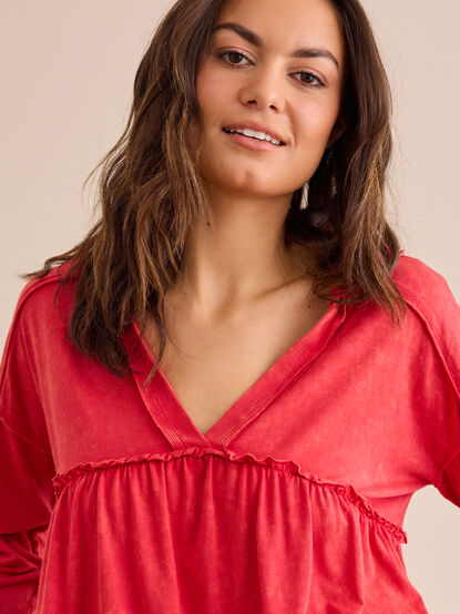 Easy Flow Ruffle Top - TULLABEE