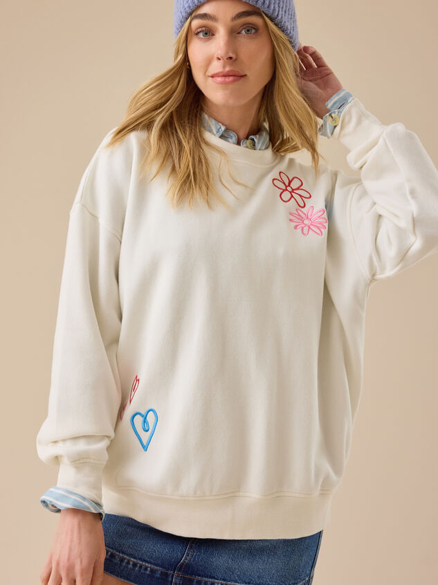 Make Heaven Crowded Graphic Sweatshirt Detail 4 - TULLABEE