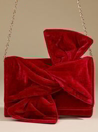 Bow Twist Velvet Clutch - TULLABEE