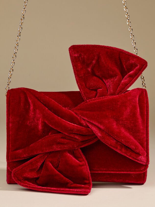 Bow Twist Velvet Clutch - TULLABEE