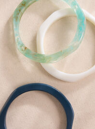 Organic Resin Bangle Trio - TULLABEE