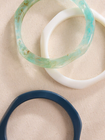Organic Resin Bangle Trio - TULLABEE