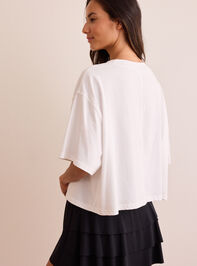 Touchdown Cropped Boxy Tee Detail 5 - TULLABEE