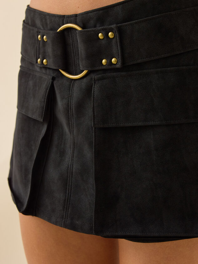 Jane Suede Skort Detail 2 - TULLABEE
