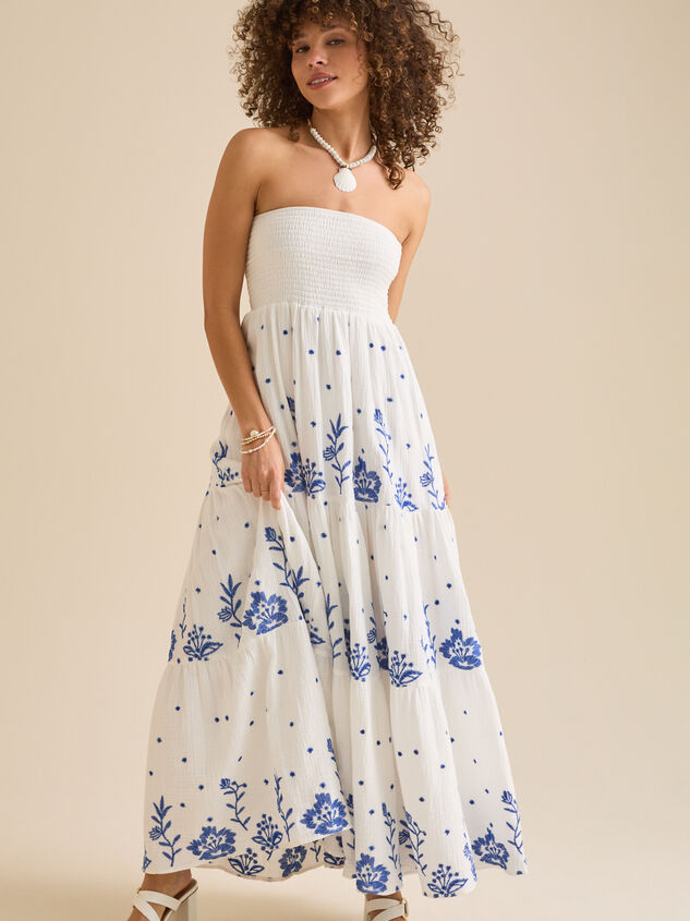 Melanie Strapless Maxi Dress Detail 2 - TULLABEE