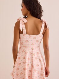 Grand Slam Floral Plaid Mini Dress Detail 4 - TULLABEE