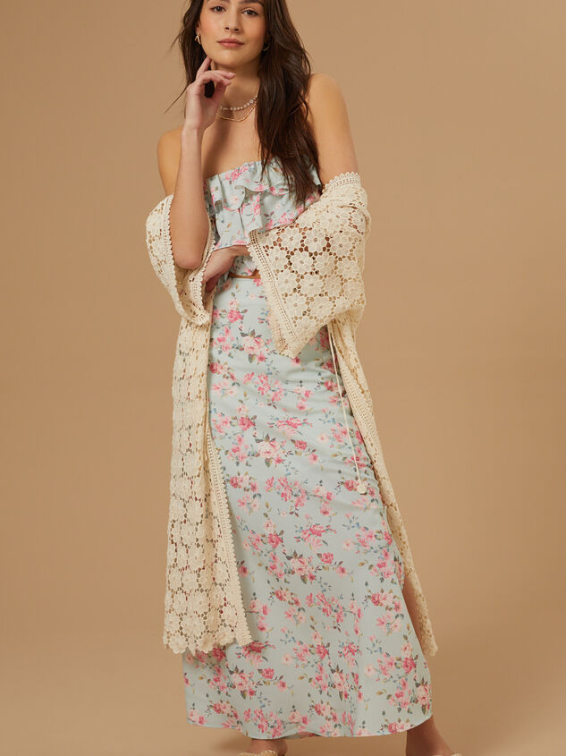 Amira Floral Midi Skirt Detail 2 - TULLABEE