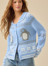 Penguin Stitch Cardigan Detail 4 - TULLABEE