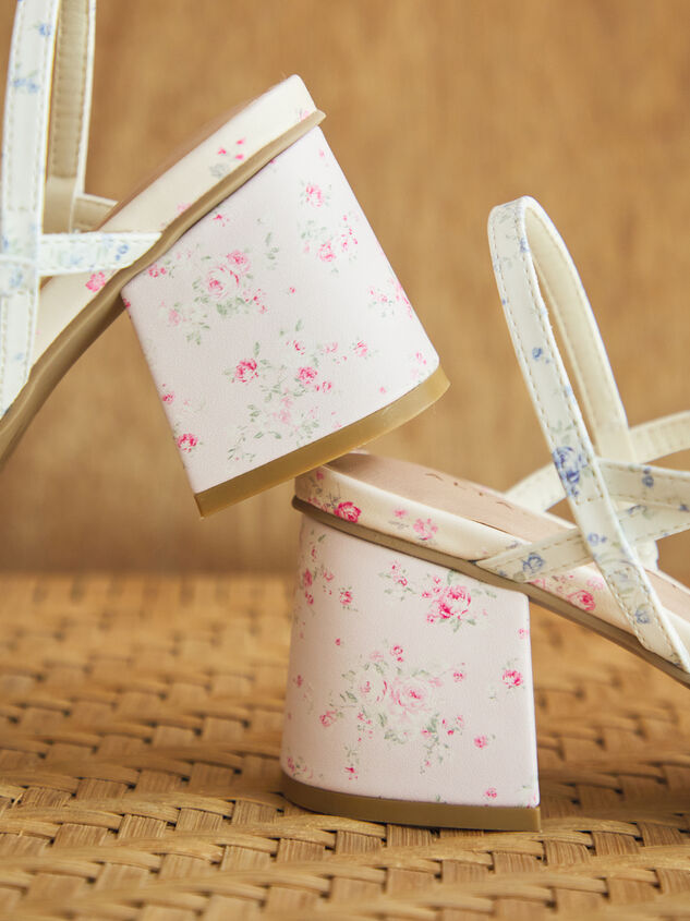 Madilyn Floral Heels Detail 3 - TULLABEE