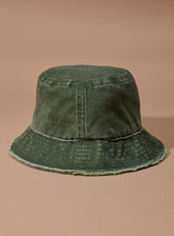 Olive Bucket Hat Detail 3 - TULLABEE