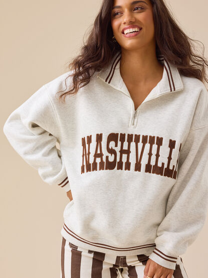 Nashville Embroidered Quarter Zip - TULLABEE