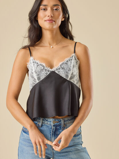 Terra Satin Lace Top - TULLABEE