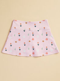 Macie Floral Athletic Skort Detail 3 - TULLABEE