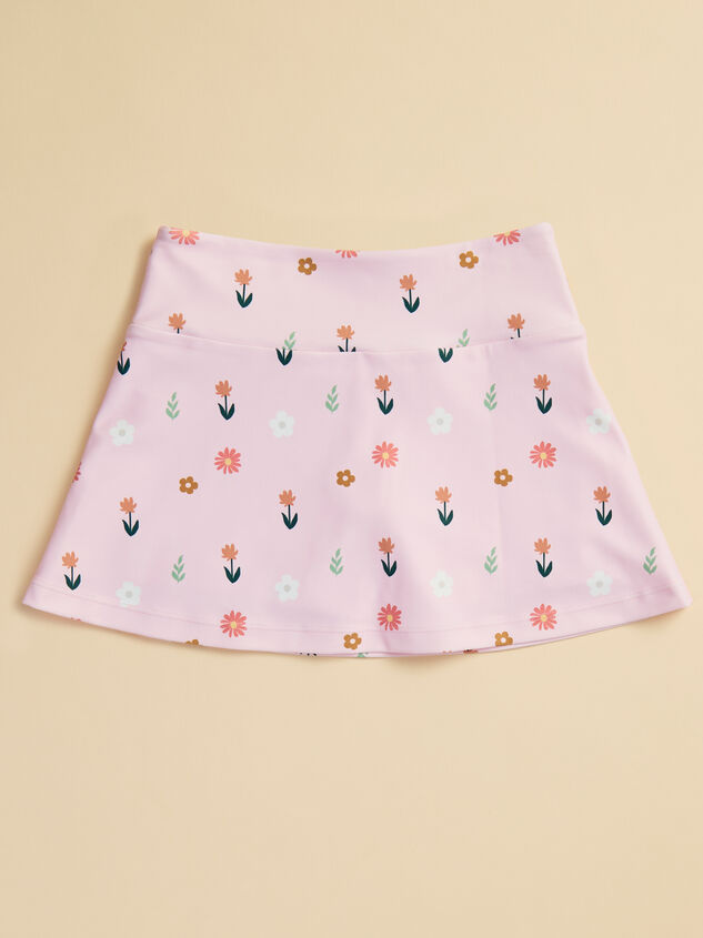 Macie Floral Athletic Skort Detail 3 - TULLABEE