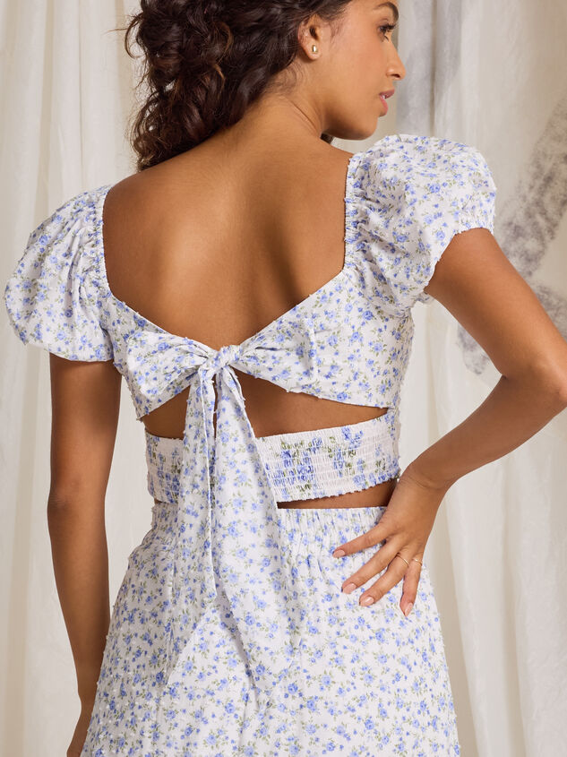 Kairo Floral Crop Top Detail 3 - TULLABEE