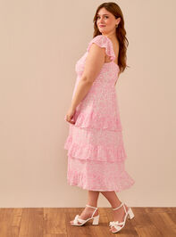 Mila Floral Midi Dress Detail 4 - TULLABEE