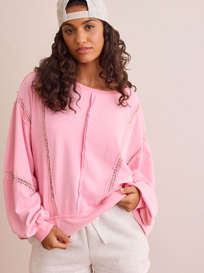 Bounce Back Lace Pieced Pullover - TULLABEE