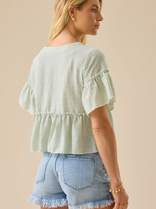 Leyla Stripe Top Detail 5 - TULLABEE