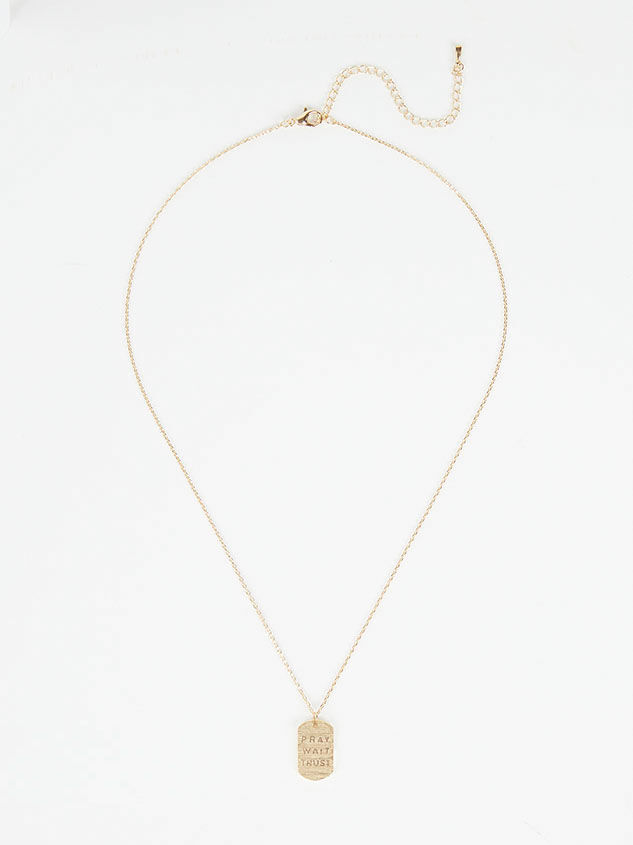 Pray Wait Trust Necklace Detail 5 - TULLABEE