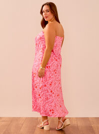 Raelynn Satin Midi Dress Detail 4 - TULLABEE