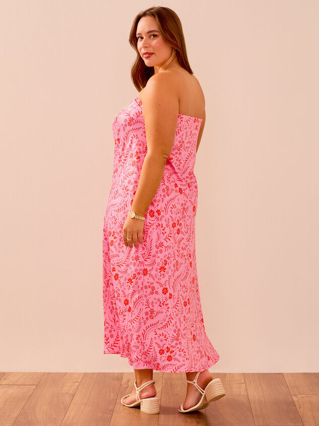 Raelynn Satin Midi Dress Detail 4 - TULLABEE
