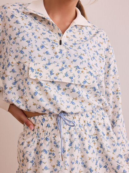 Floral Sprint Quarter Zip - TULLABEE