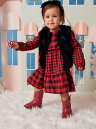 Lily Checkered Baby Dress and Bow Set by MudPie - TULLABEE