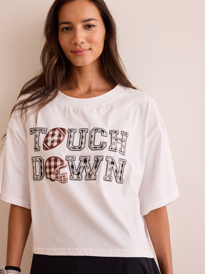 Touchdown Cropped Boxy Tee - TULLABEE