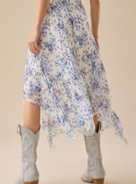 Embry Floral Midi Skirt Detail 5 - TULLABEE