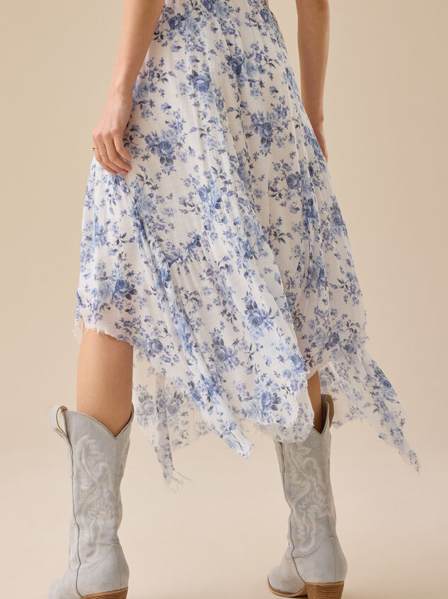 Embry Floral Midi Skirt Detail 5 - TULLABEE
